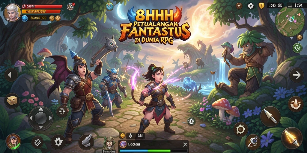 Tampilan gameplay RPG yang seru dan mendebarkan di 8HHH.