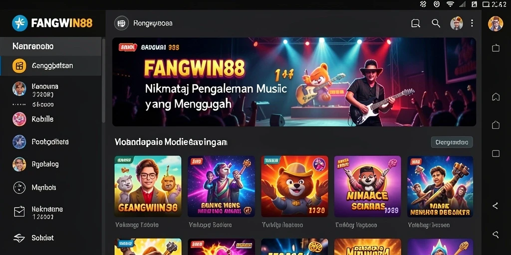 Screenshot gameplay FANGWIN88 yang menampilkan keseruan bermain musik.