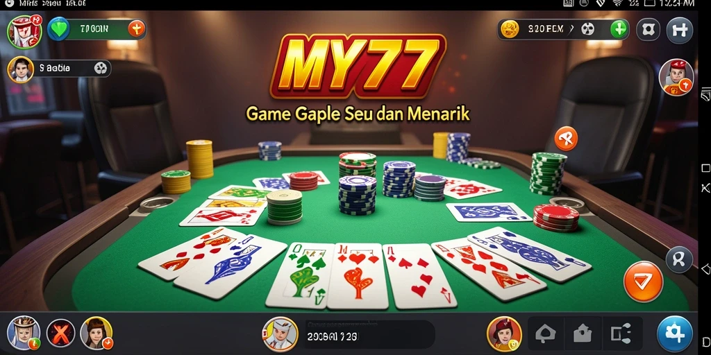 Tampilan menarik dari gameplay Gaple di MY777.