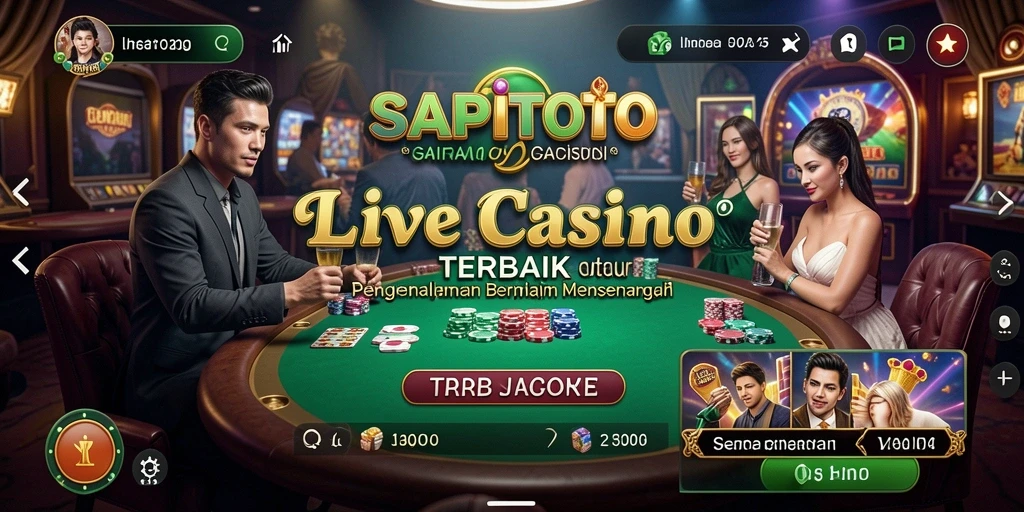 Tampilan gameplay menarik di SAPITOTO dengan dealer langsung.