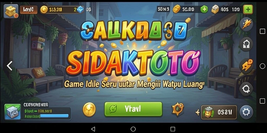 Tampilan gameplay seru dari SIDAKTOTO memperlihatkan mekanisme idle yang menarik.