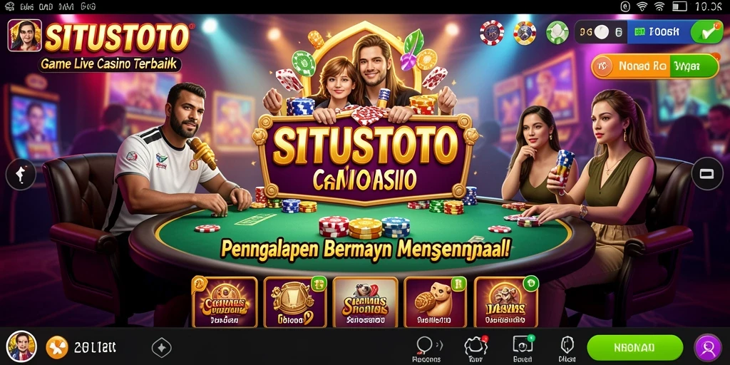 Tampilan gameplay Live Casino di SITUSTOTO yang mendebarkan.
